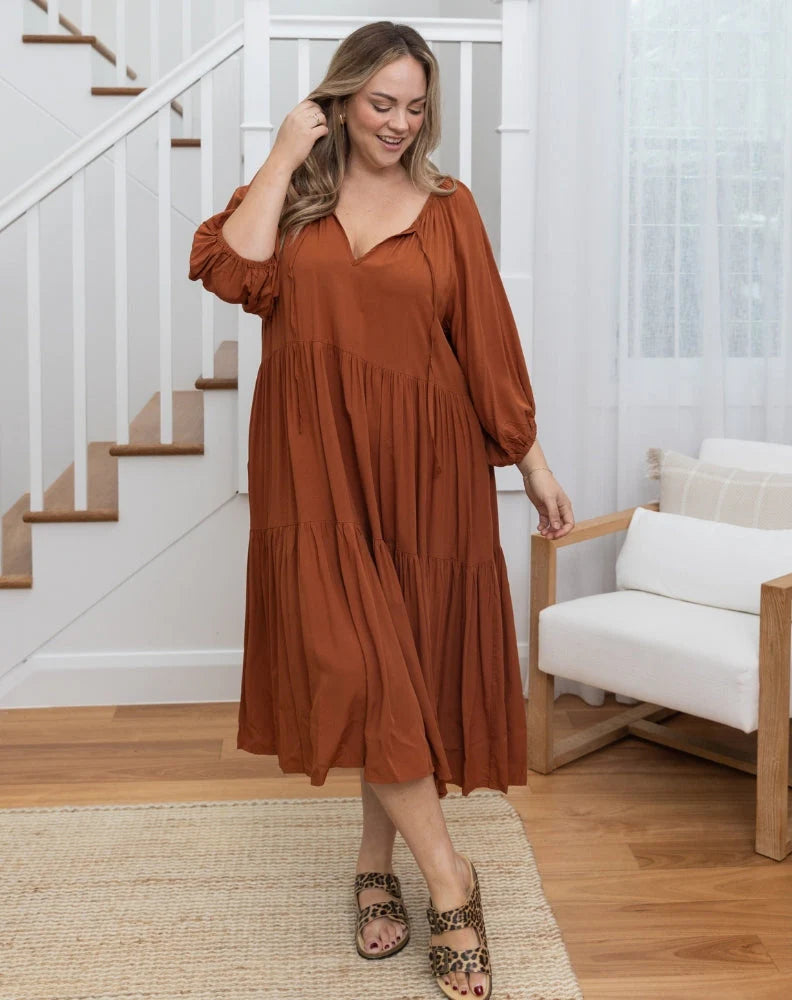 Zoe Dress - Tan