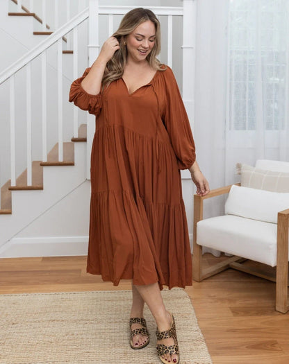 Zoe Dress - Tan