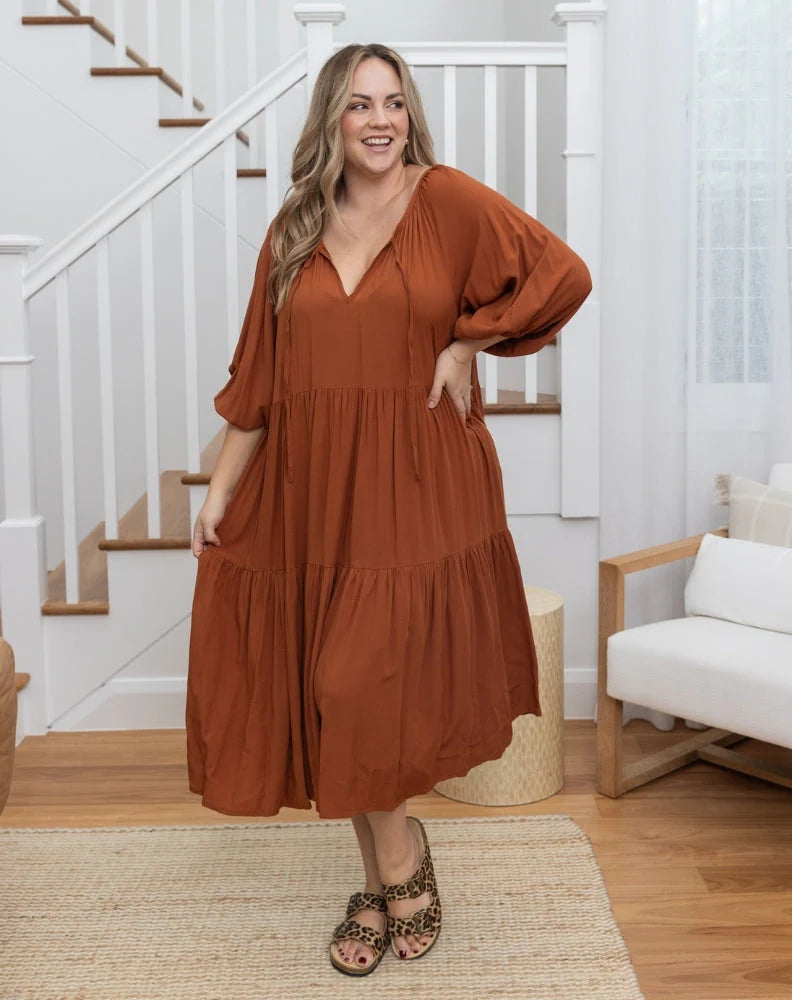 Zoe Dress - Tan